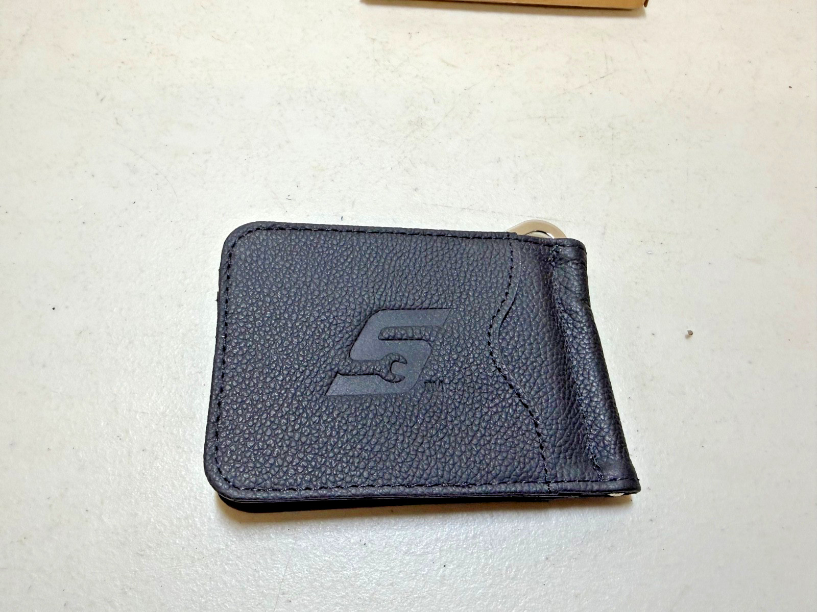 Snap On Tools Black Wrench Logo Leather Bifold Wallet w/ Money Clip New