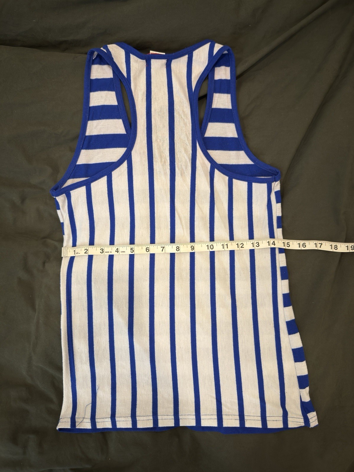 Women’s Blue And White Tank Top Size M Medium In Great Condition