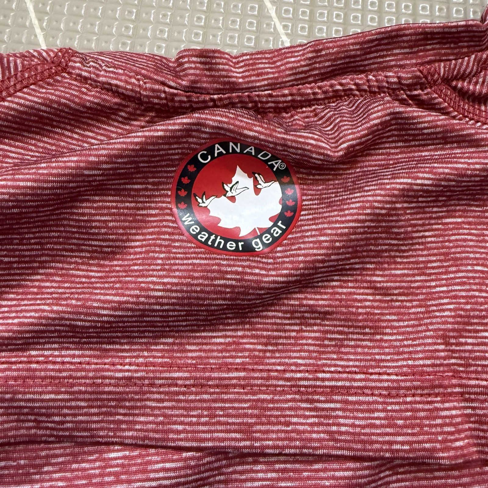 Canada Weather Gear Athletic Long Sleeve Top Size L Sun Protection Burgundy