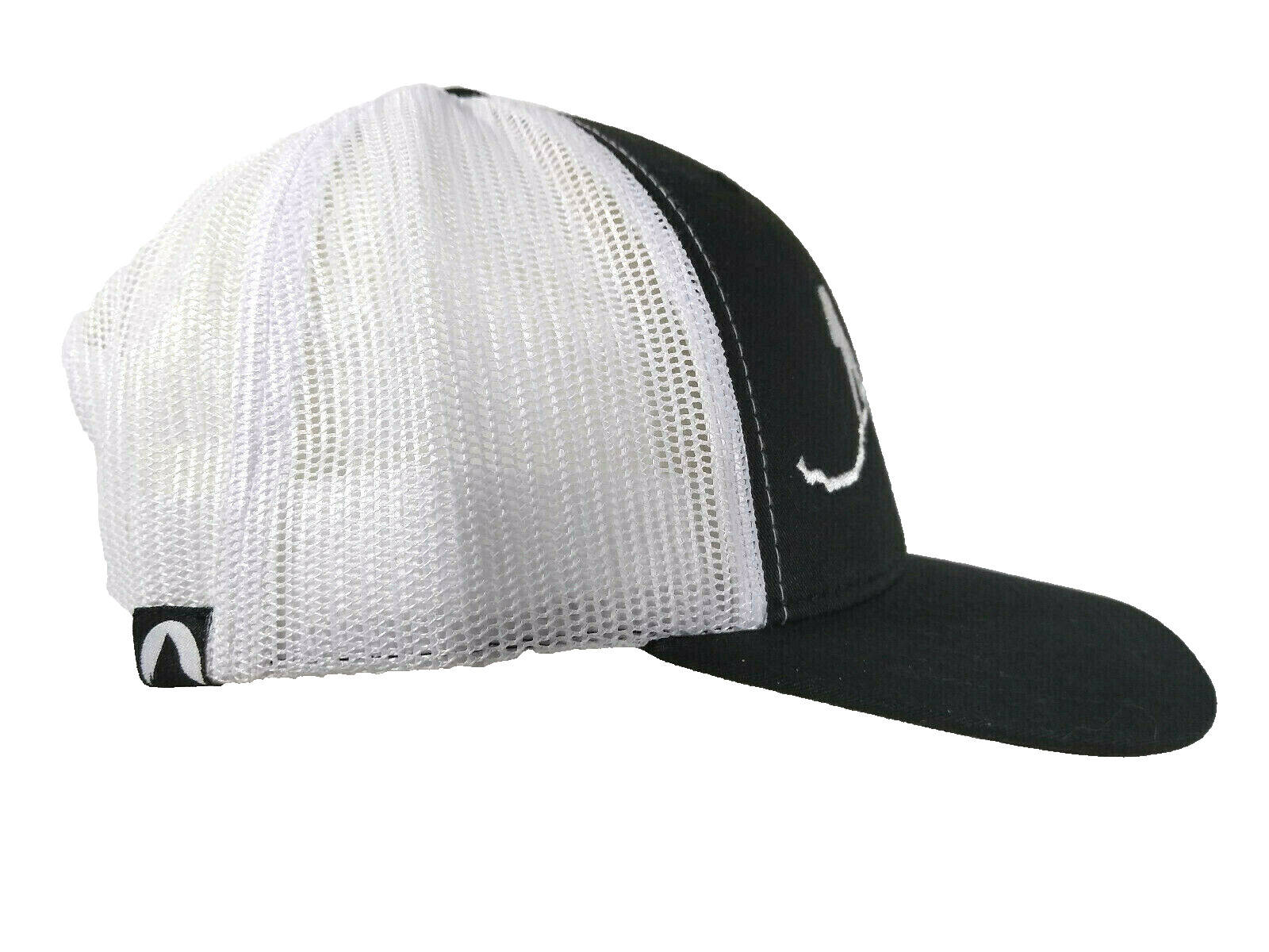 Jackson Hole Wyoming Hat Cap Black & White Mesh