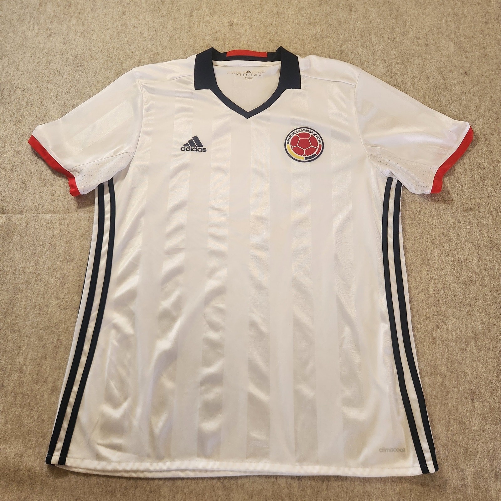 ADIDAS COLOMBIA NATIONAL TEAM 2016 COPA AMERICA WHITE JERSEY