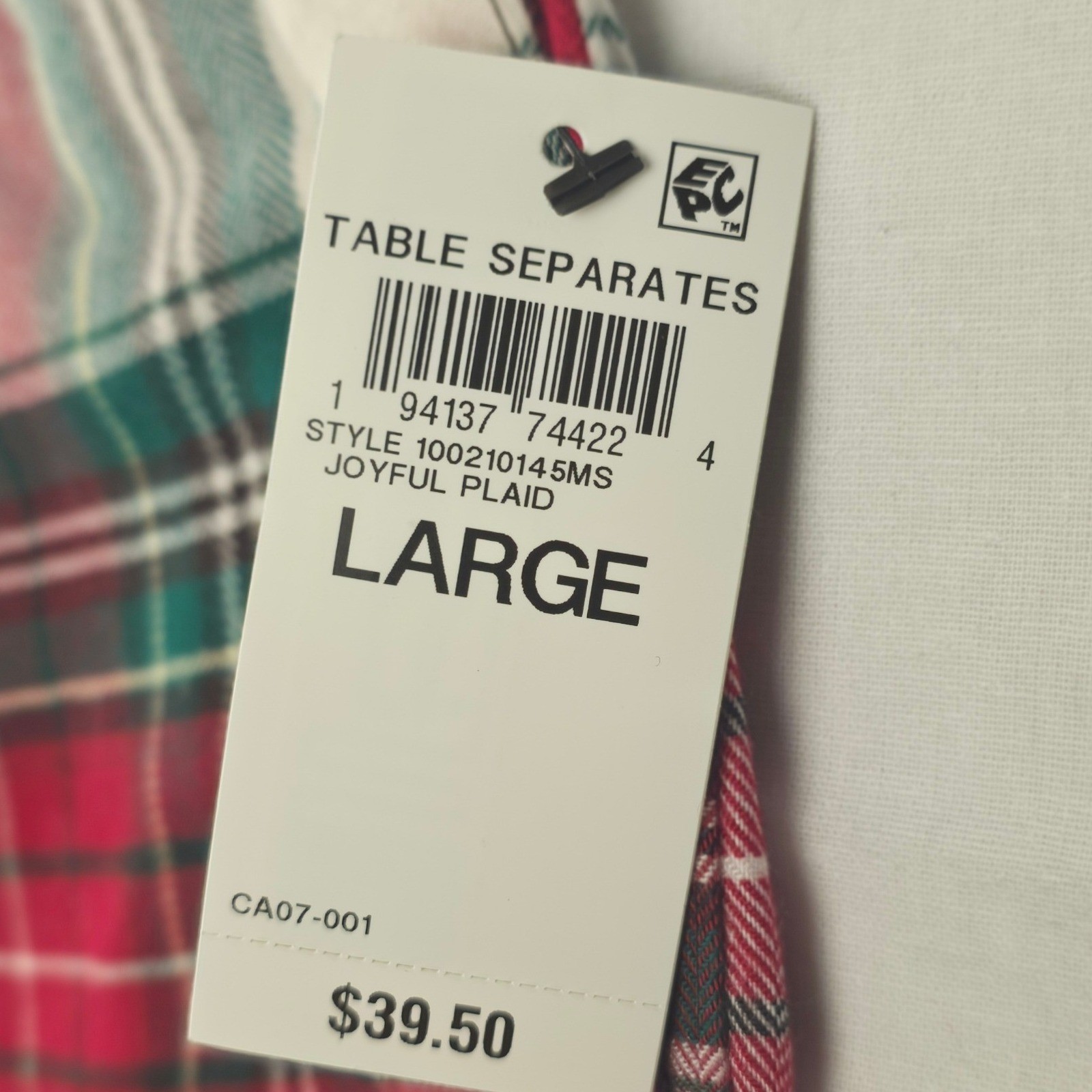 State of Day Intimates Womens Pajama Pants Red Plaid Large Cozy Sleepwear NWT