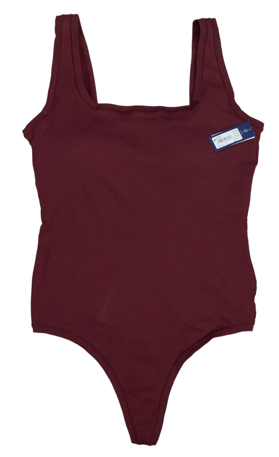 Gap Body Cotton Ribbed Stretch Solid Women’s Thong Bodysuit NWT Red Wine
