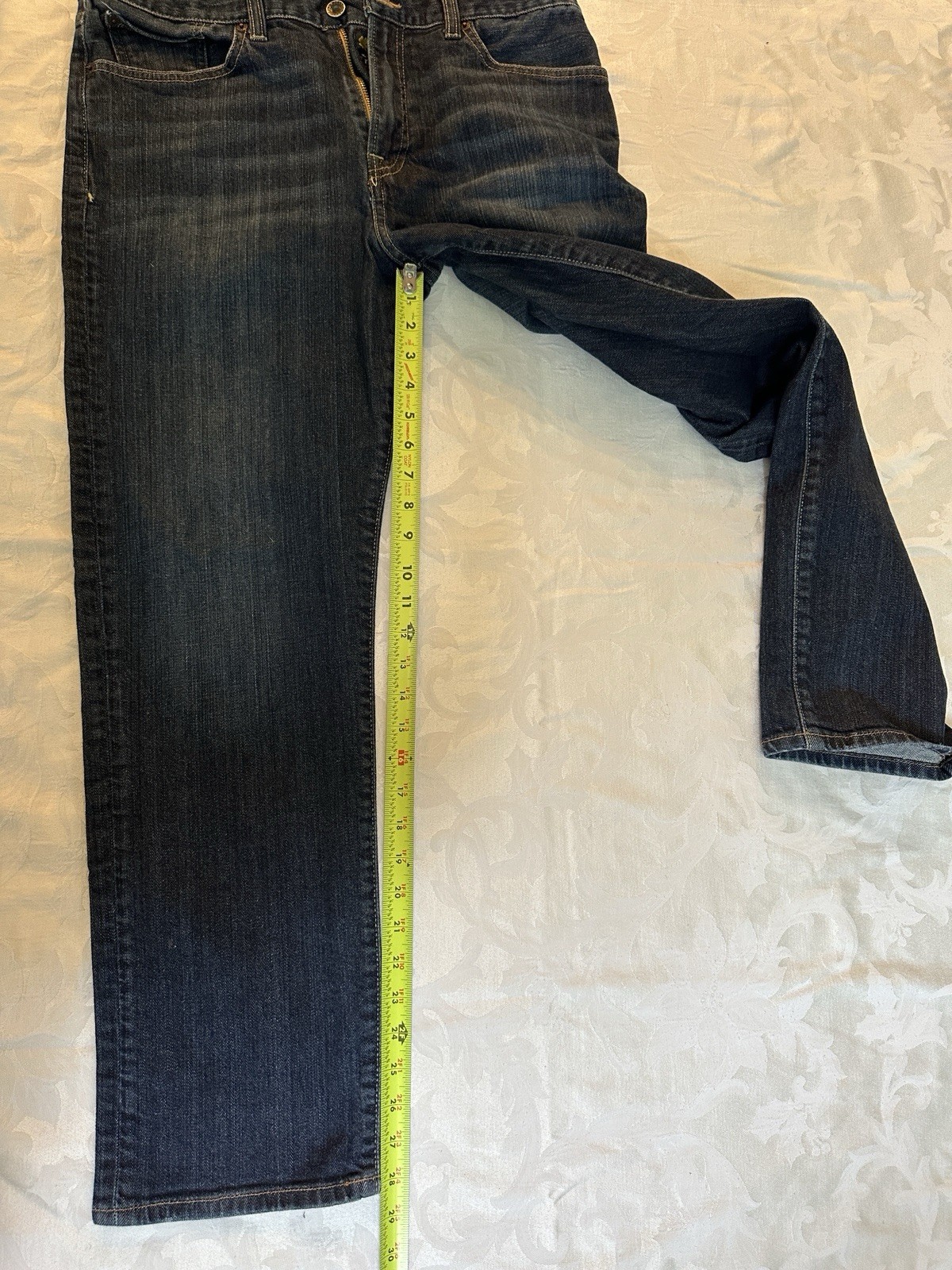 Lucky Brand Jeans Mens 34×30 Blue 329 Classic Straight Cotton Blend Dark Wash