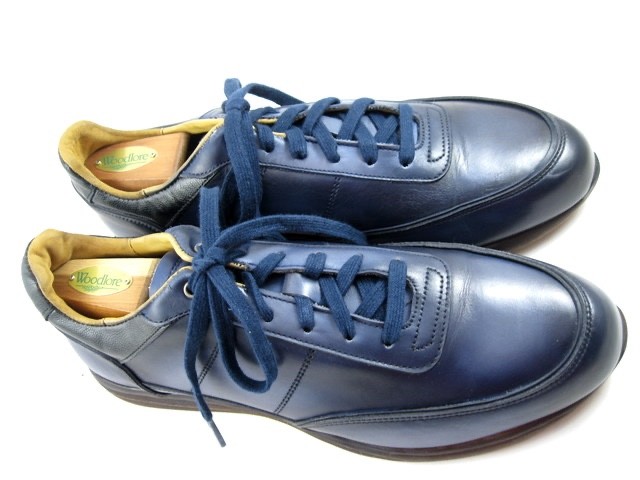 Allen Edmonds “BRENTWOOD” Reserve Lace-Up Leather Dress Sneakers 11 D Navy (787N