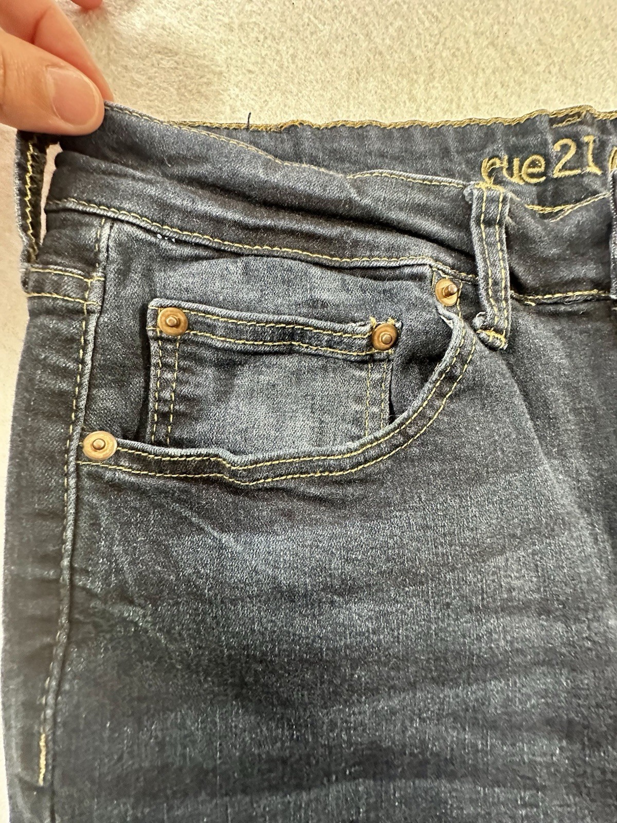 Men’s Super Skinny Dark Wash Stretch Blue Denim Jeans 5-Pocket