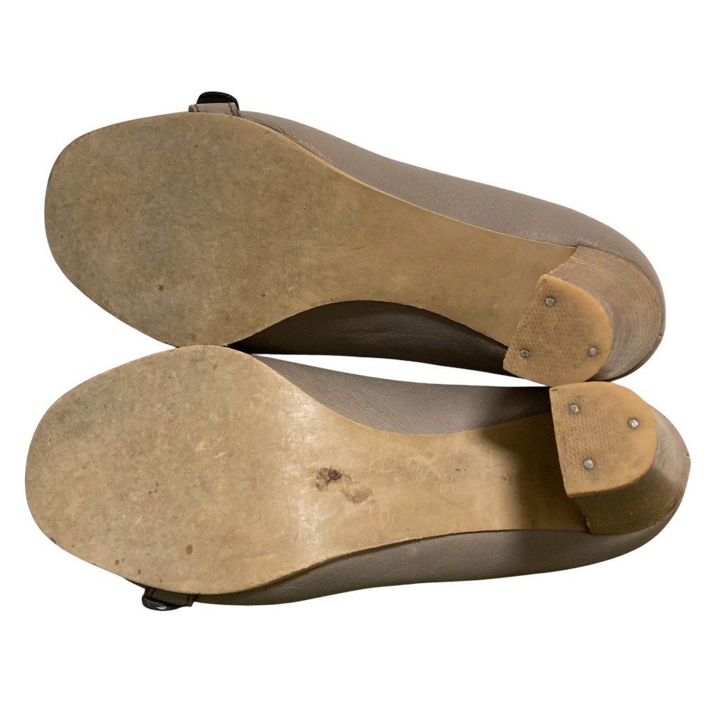 Chloe belt design pumps, size 35, approximately 8.5 inches, greige Women USED