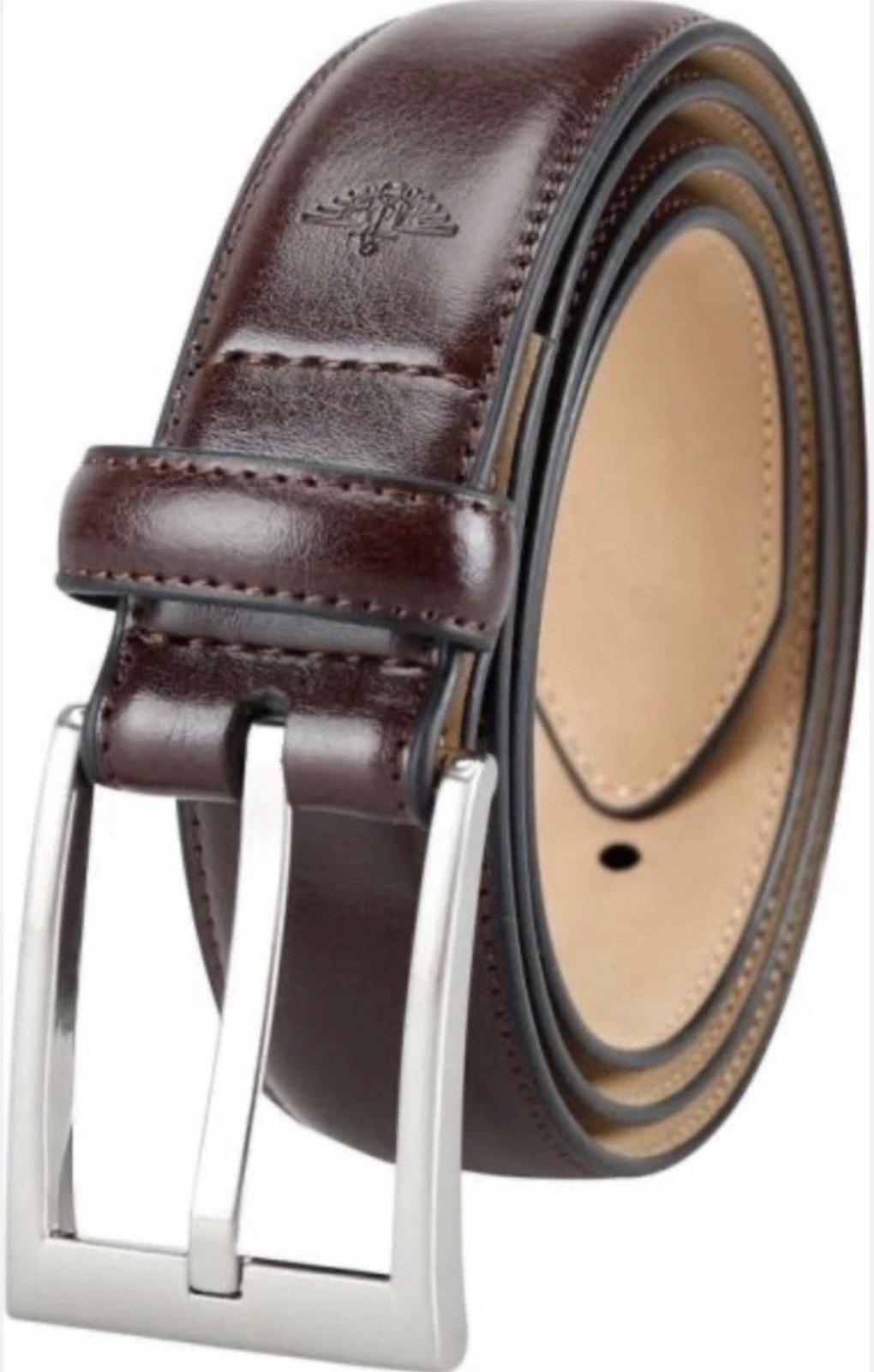 Men’s Genuine Leather Belt Brown Dockers Dress Casual Work Belt Sizes 34-42 NWT