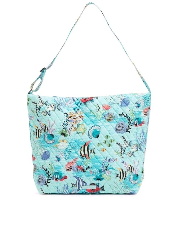 NEW Vera Bradley Beach Coastal Antilles Treasure Hobo Shoulder Bag Purse NWT