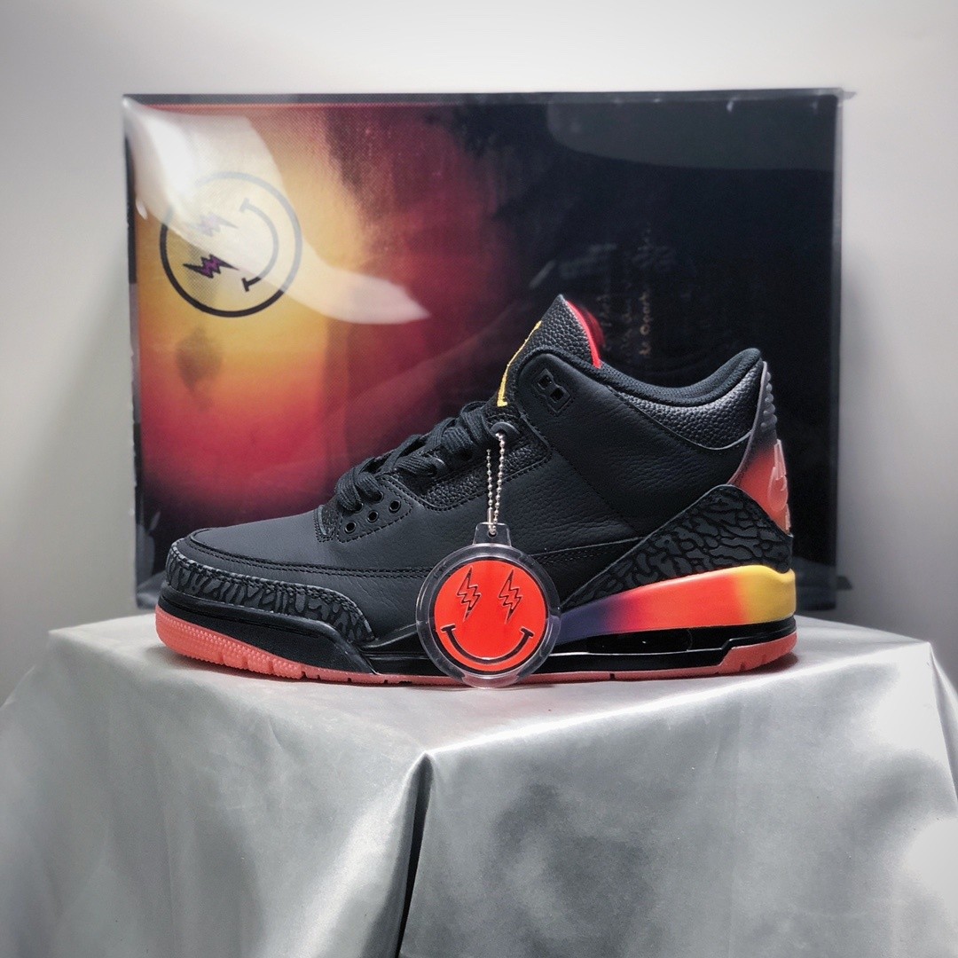 J. Balvin x AJ 3 Rio Retro Sneakers Black FN0344-001