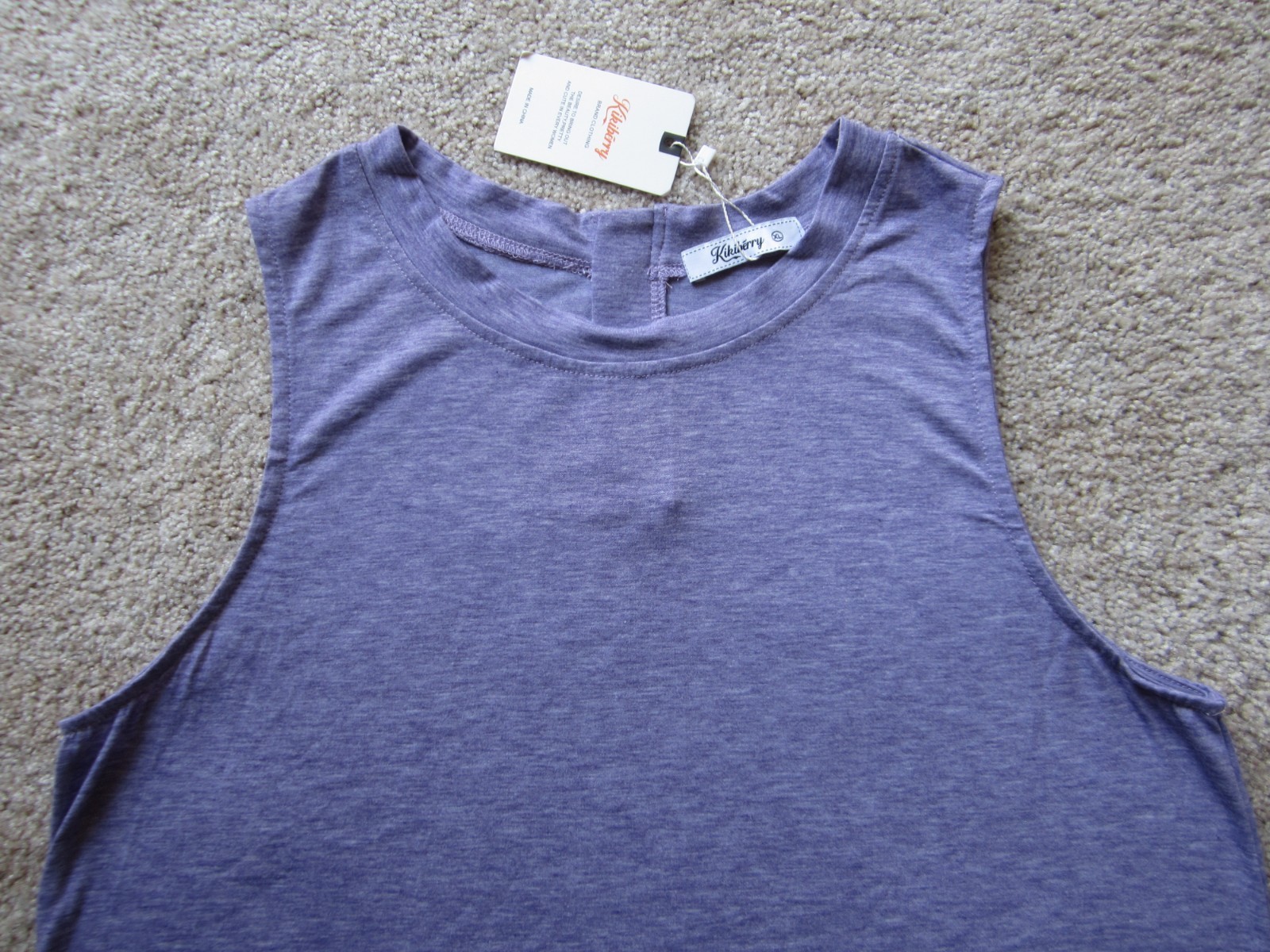 Kikiberry women’s XL light purple sleeveless blouse tank w/ back zipper