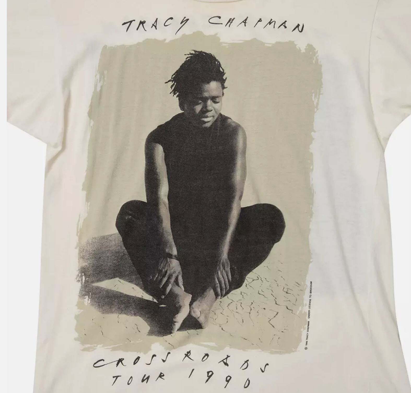 90s Tracy Chapman Crossroads Short Sleeve Cotton White All Size Shirt KH1099