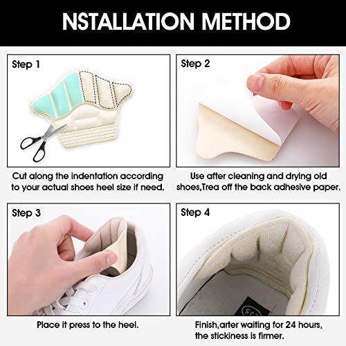 4 PACKS Heel Pads Sport Shoes Adjustable Feet Protector Insoles Patch