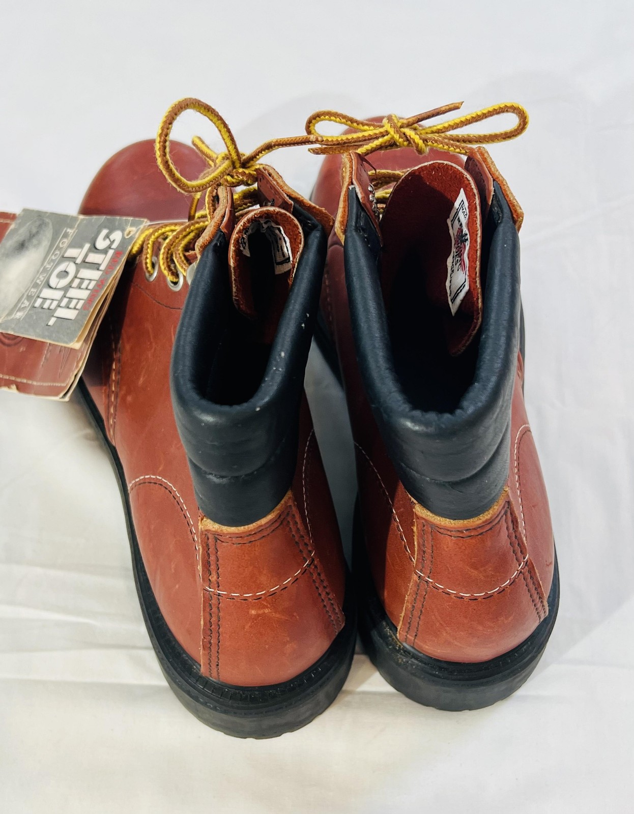Red Wing Shoes Boots Mens Size 6 Steel Toe Leather Work Oil Tanned SuperSole USA