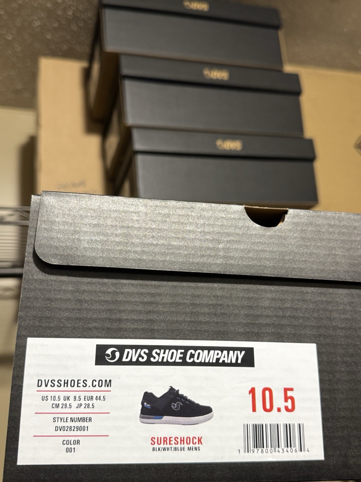 DVS SURESHOCK ‘Black White Blue’ Men’s Size 10.5 DV02829001 Skate Shoes Sneakers