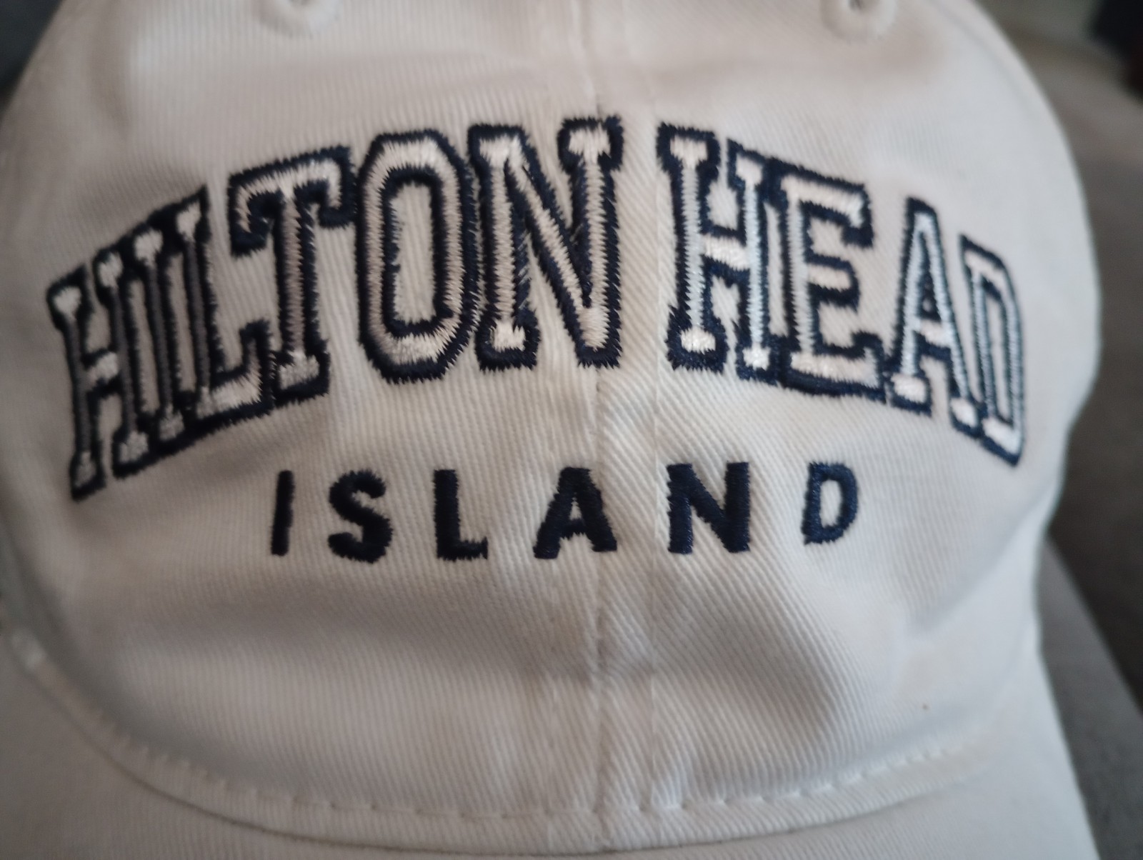 Hilton Head Island SC Adjustable Baseball Cap with Strapback Palm Tree, Crescent