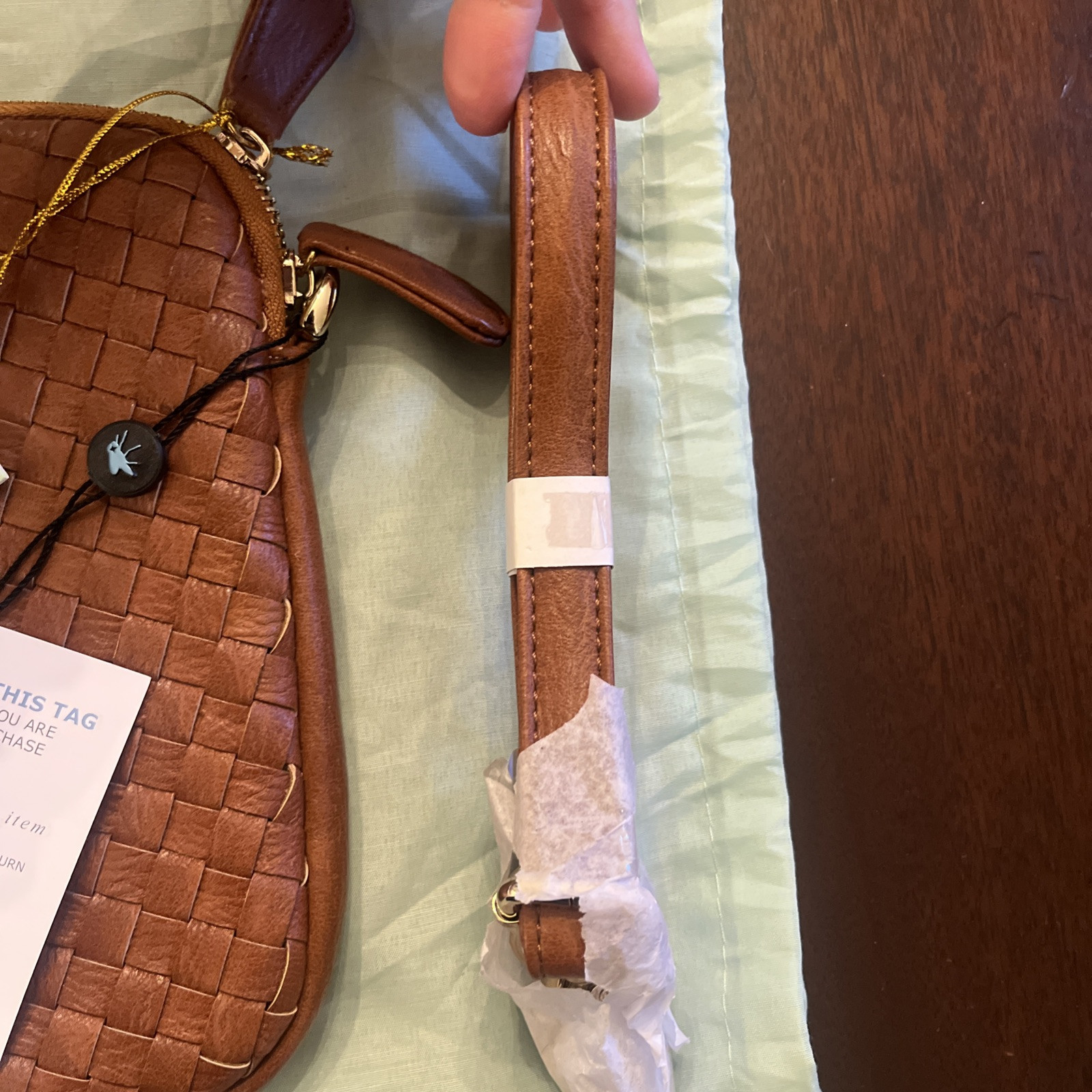 Deux Lux Purse Clutch Woven Textured Brown 11×8.5 Inches, DL60497C