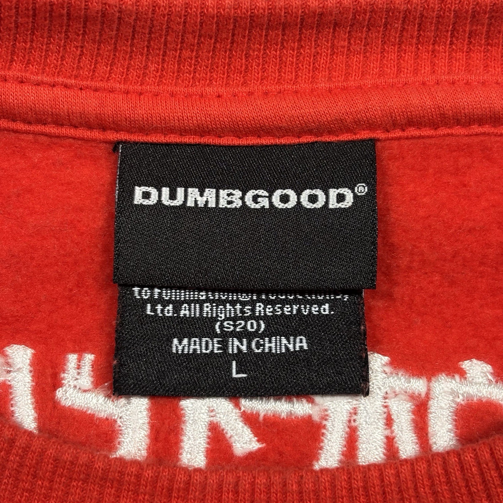 Dumbgood x Cowboy Bebop Crewneck Sweater Men’s Large Red Faye Valentine Anime