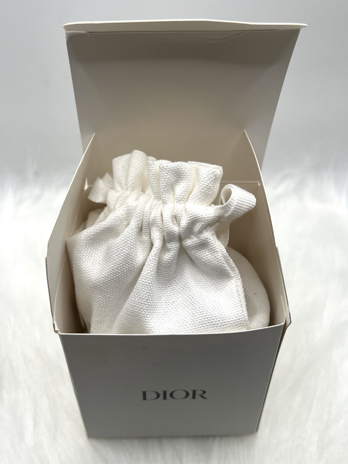Christian Dior Mini Bucket Bag Straw Raffia Pouch VIP Novelty GWP Duster Box