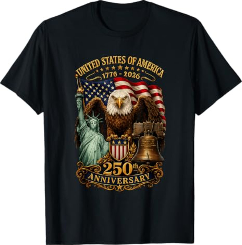 America 250th Anniversary 1776 2026 Patriotic 4th of July T-Shirt