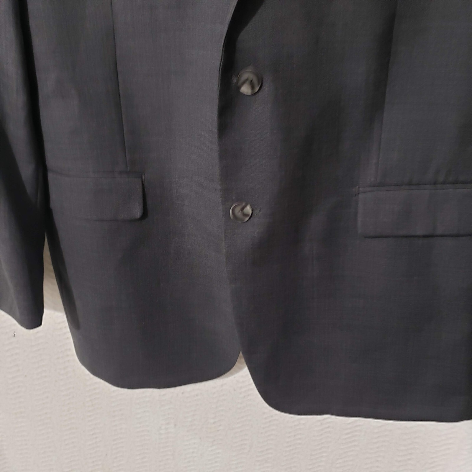 Perry Ellis Premium Slim Fit Charcoal Wool Blend Blazer Double-Vented 44R/38W