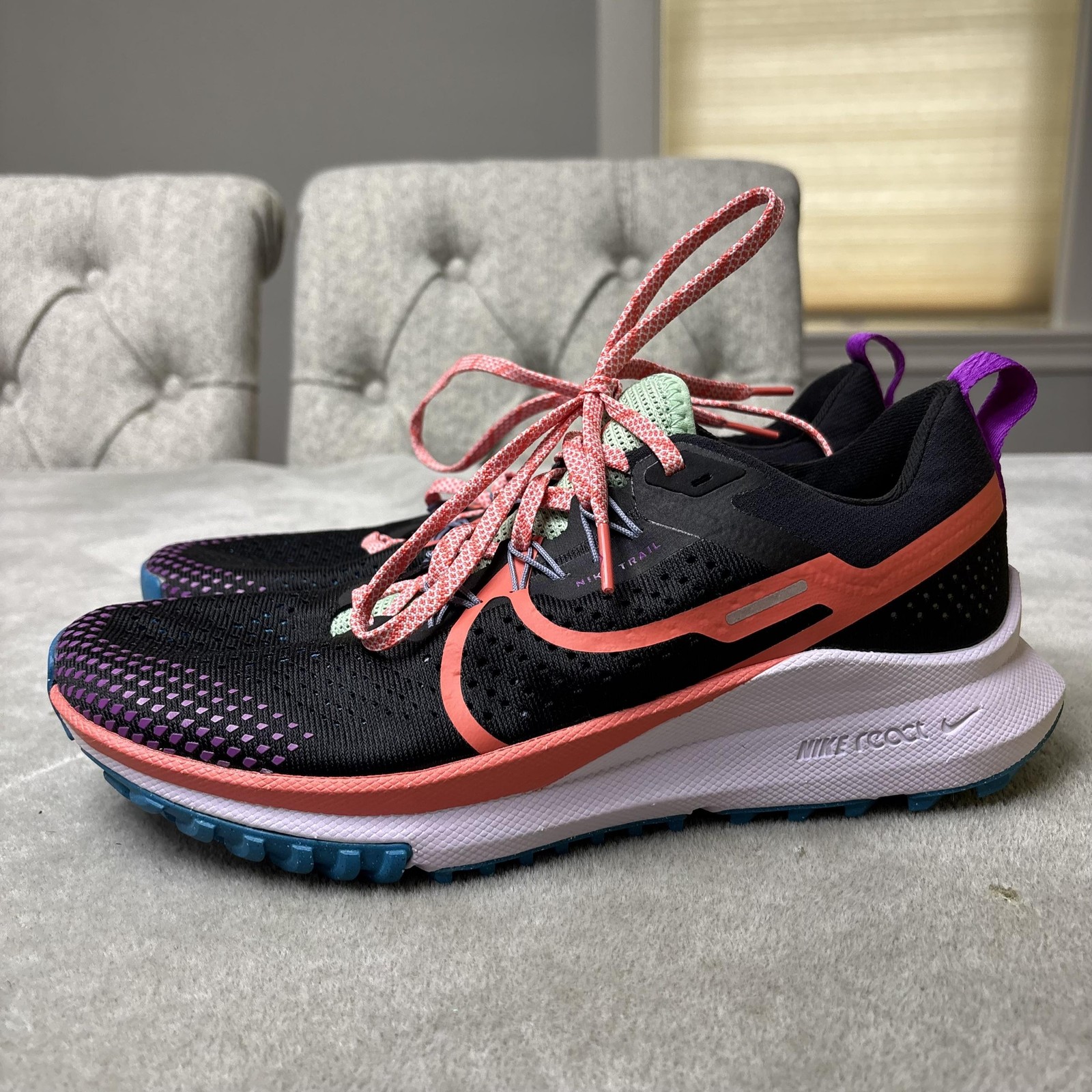 Nike Pegasus Trail 4 Shoes Mens Size 7.5/Womens 9 Black Pink Trail Running