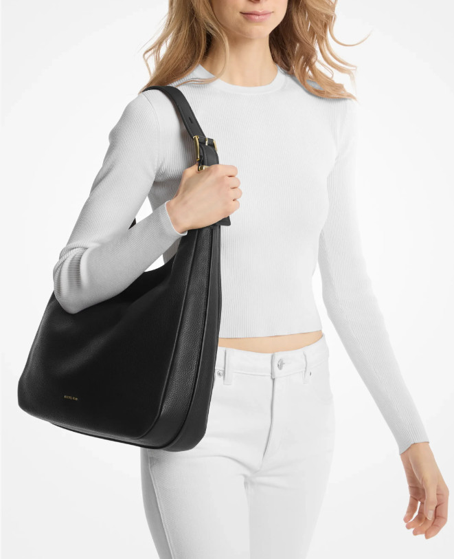 Michael Kors Nolita Pebbled Leather Hobo Shoulder Bag