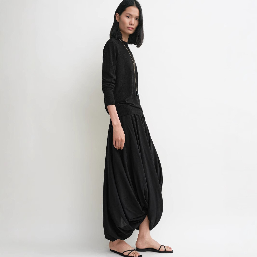 Toteme Womens Cocoon Spring/summer New Twist Long Loose Skirt