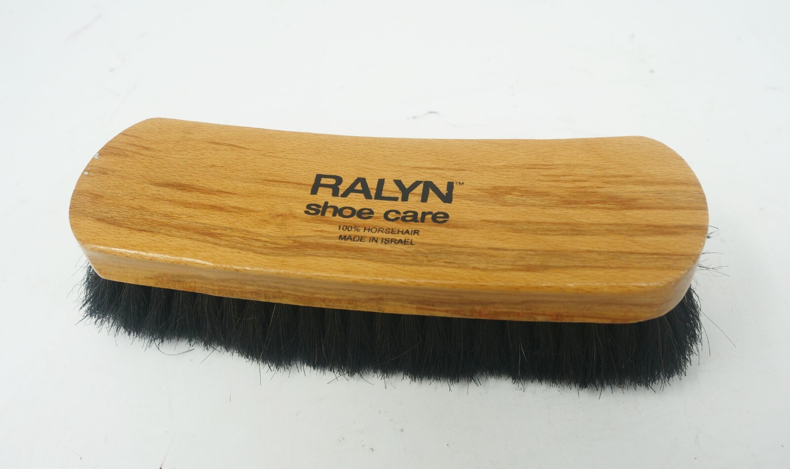 8″ Large Professional Horsehair Shoe Shine Brush Made in Israel Dark Horsehair