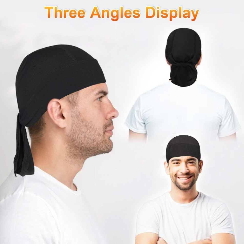 Sweat Wicking Beanie Hat Dew Rag UV Protection Sport Skull Cap Cooling Head Wrap