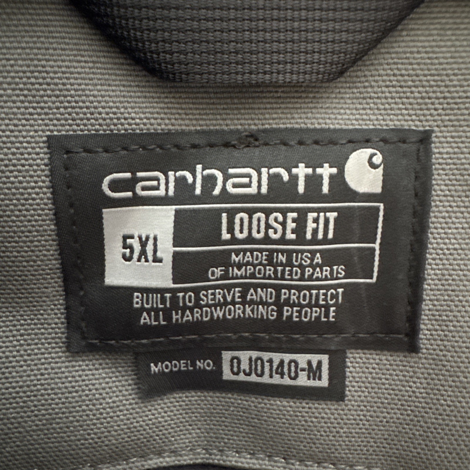 Carhartt Jacket 5XL Firm Duck Flannel-Lined Warmest Rated Loose Fit j140 msrp129