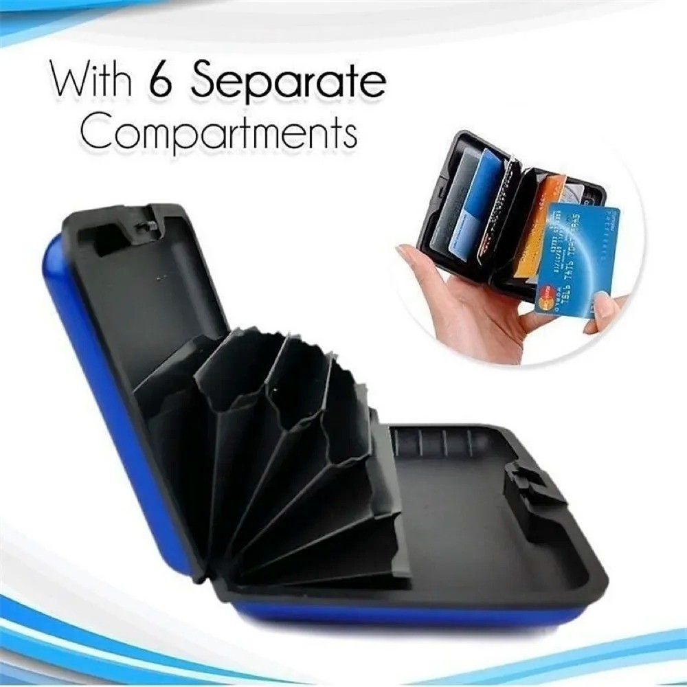 Aluminum Metal Wallet Business ID Credit Card Case Holder Anti RFID Scanning USA