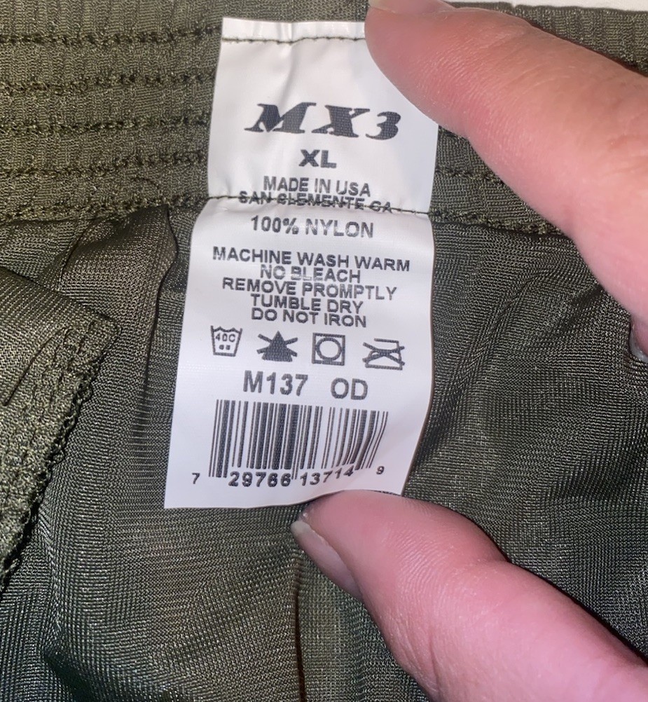 Military PT Shorts Size XL Made In USA Tricot 100% Nylon Elastic Waist 137