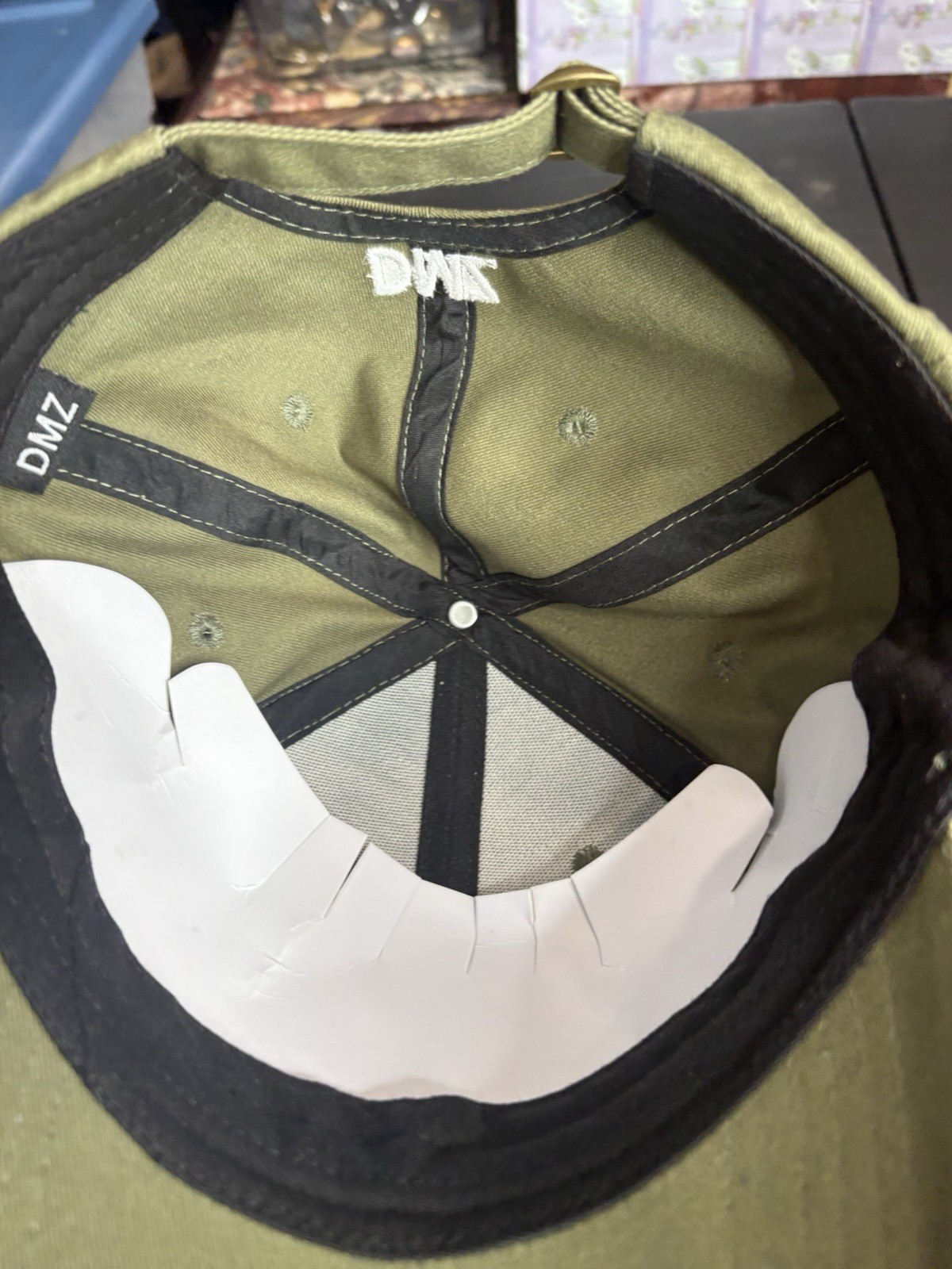 Korean DMZ Demilitarized Zone Hat Cap Republic of Korea Olive Adjustable NWOT
