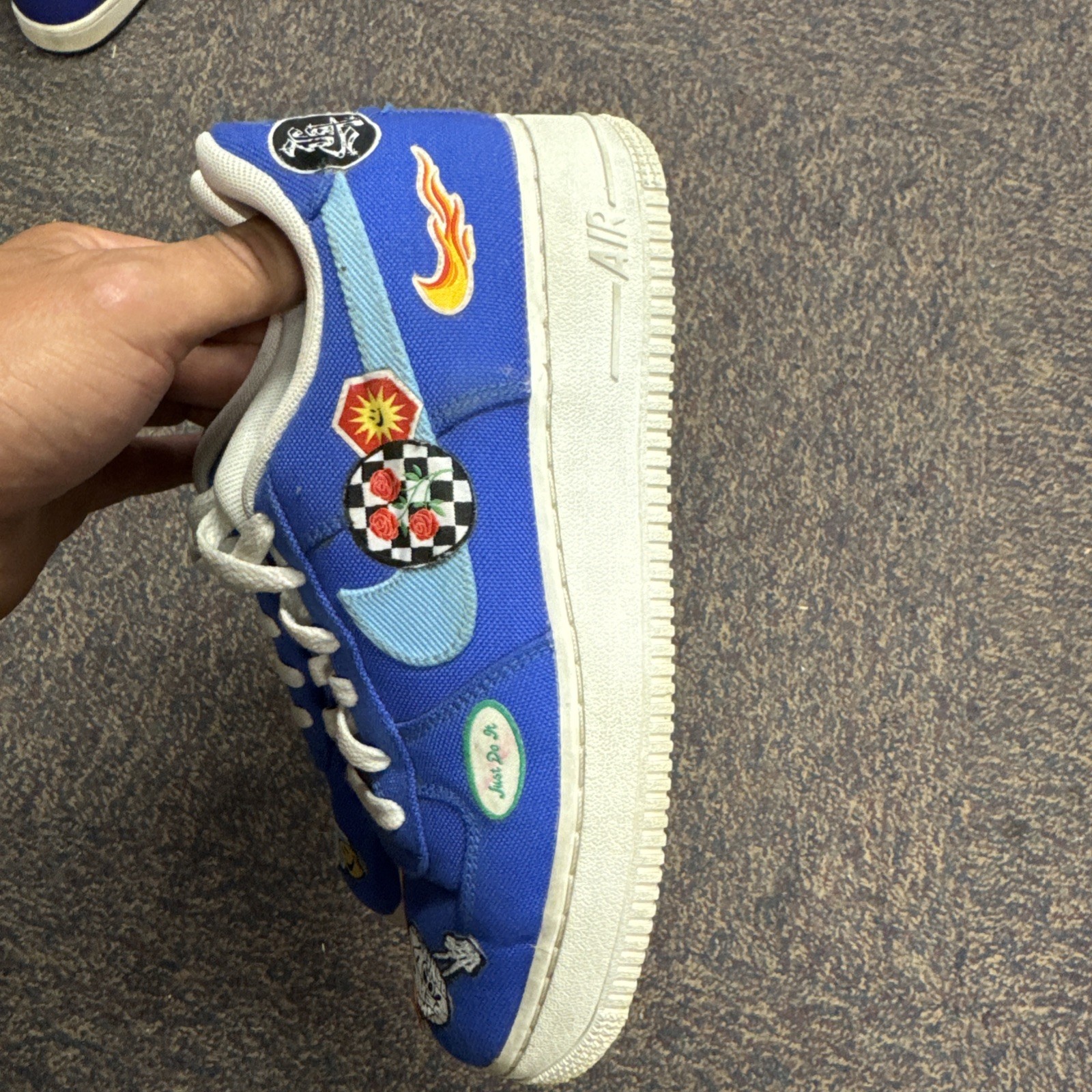 GS Nike Air Force 1 Low ’07 Patched Up Los Angeles Sneakers DX2308-400 Size 6.5Y