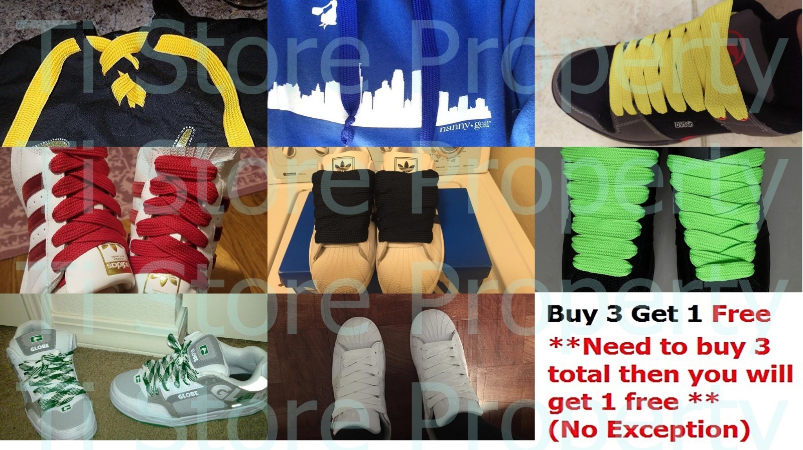 Fat Shoelaces Thick Flat 3/4″ Wide Shoelaces Solid Color for All Shoe Types