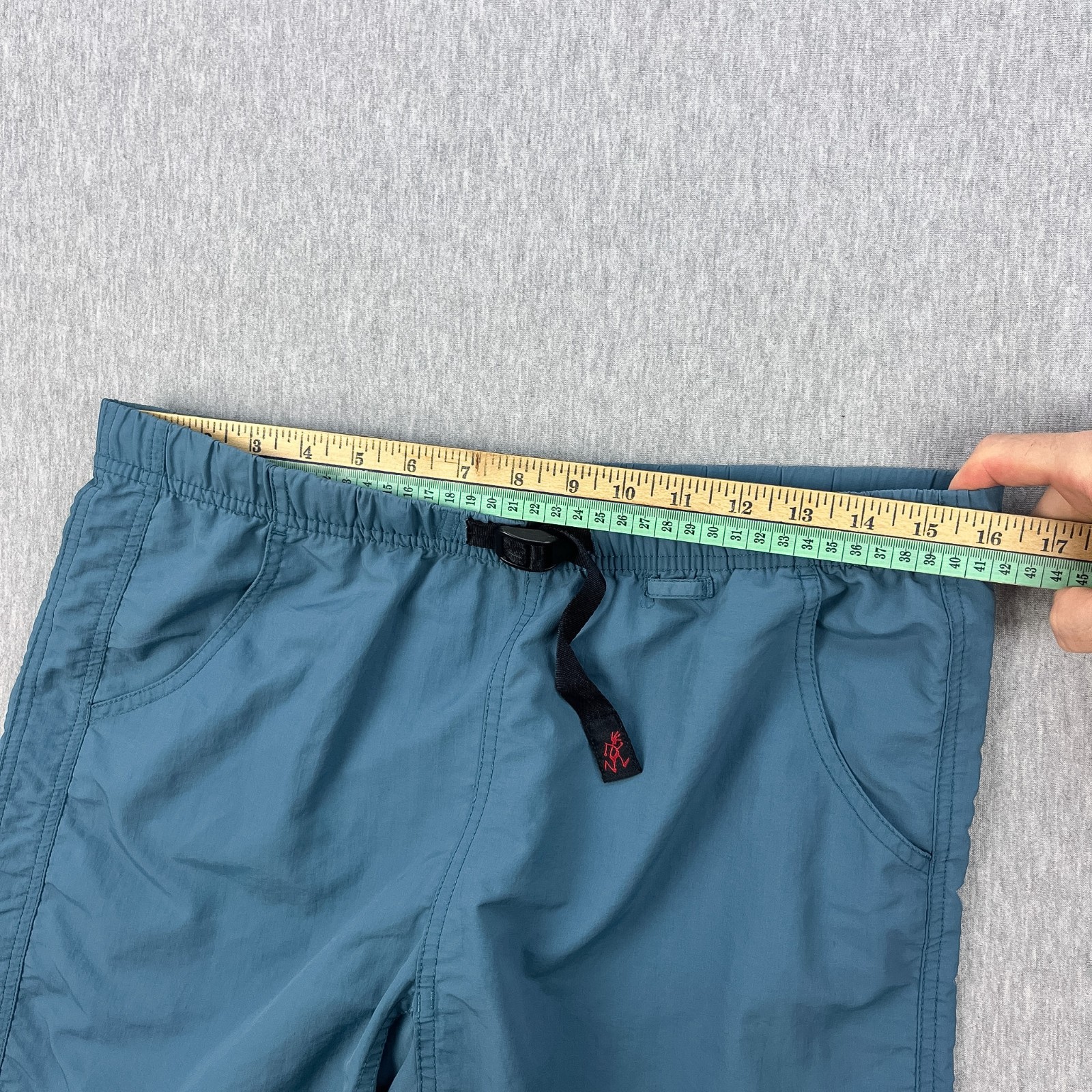 Gramicci Rocket Dry G-Shorts Womens M Blue 100% Nylon 5.5″ Inseam Belted