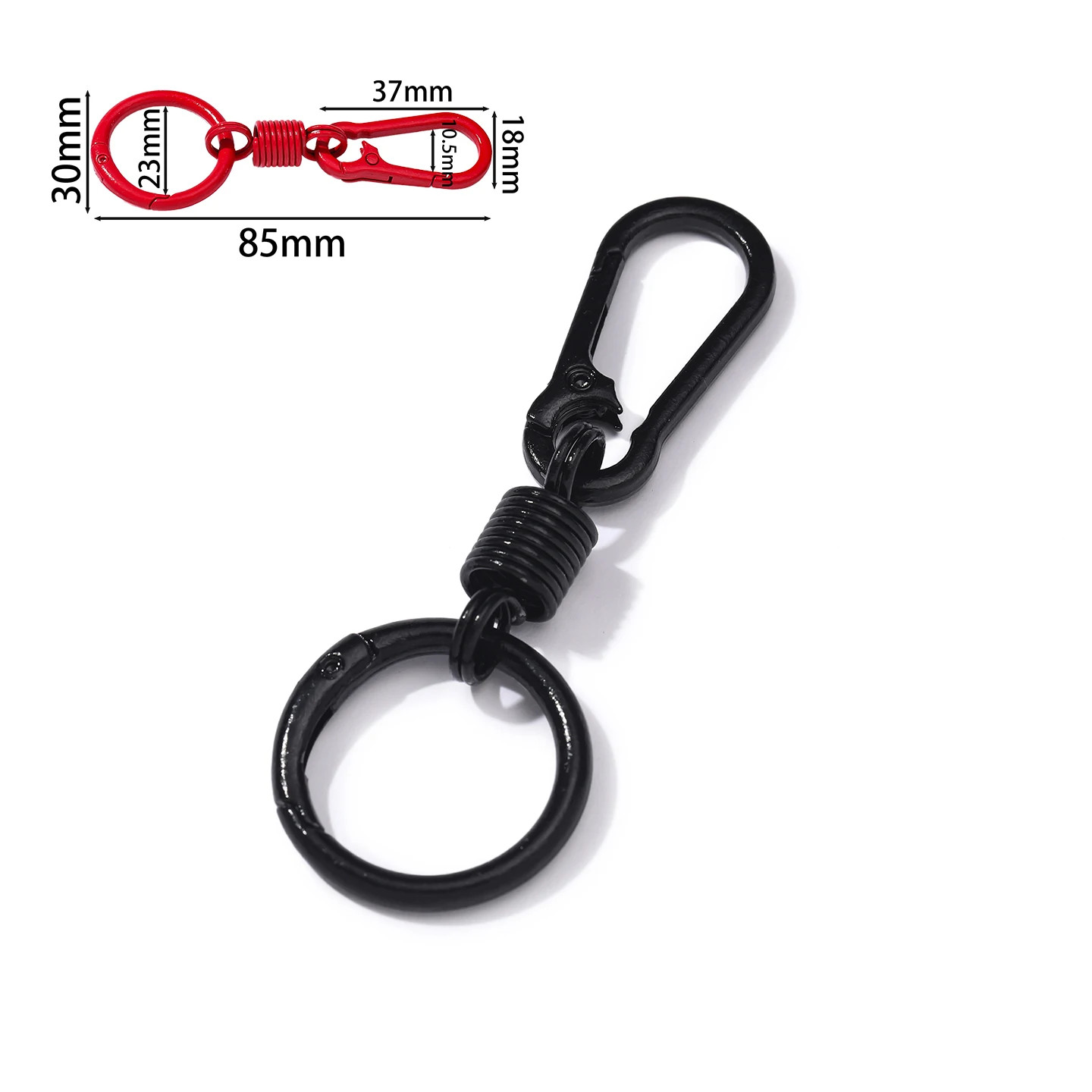 1Pc Colorful Spring Keychain Cute Key Ring Holder Carabiner Buckle for DIY Jewel