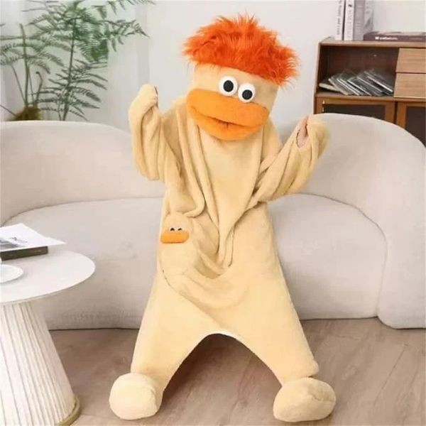 Dramatic Green Puppet Mascot Costume Big Mouth Character Halloween Party Suit