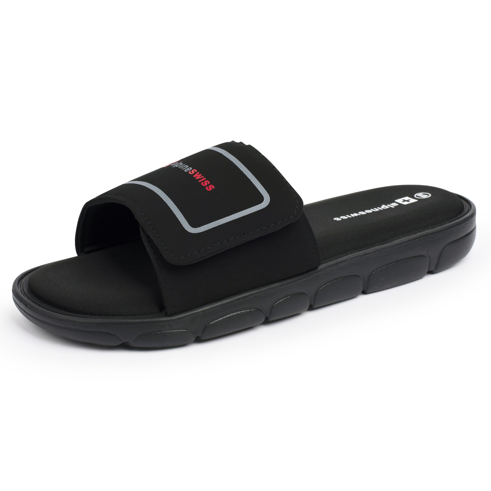 Alpine Swiss Gabe Men Slide Sandals Shock-absorbing foam Insole for Arch