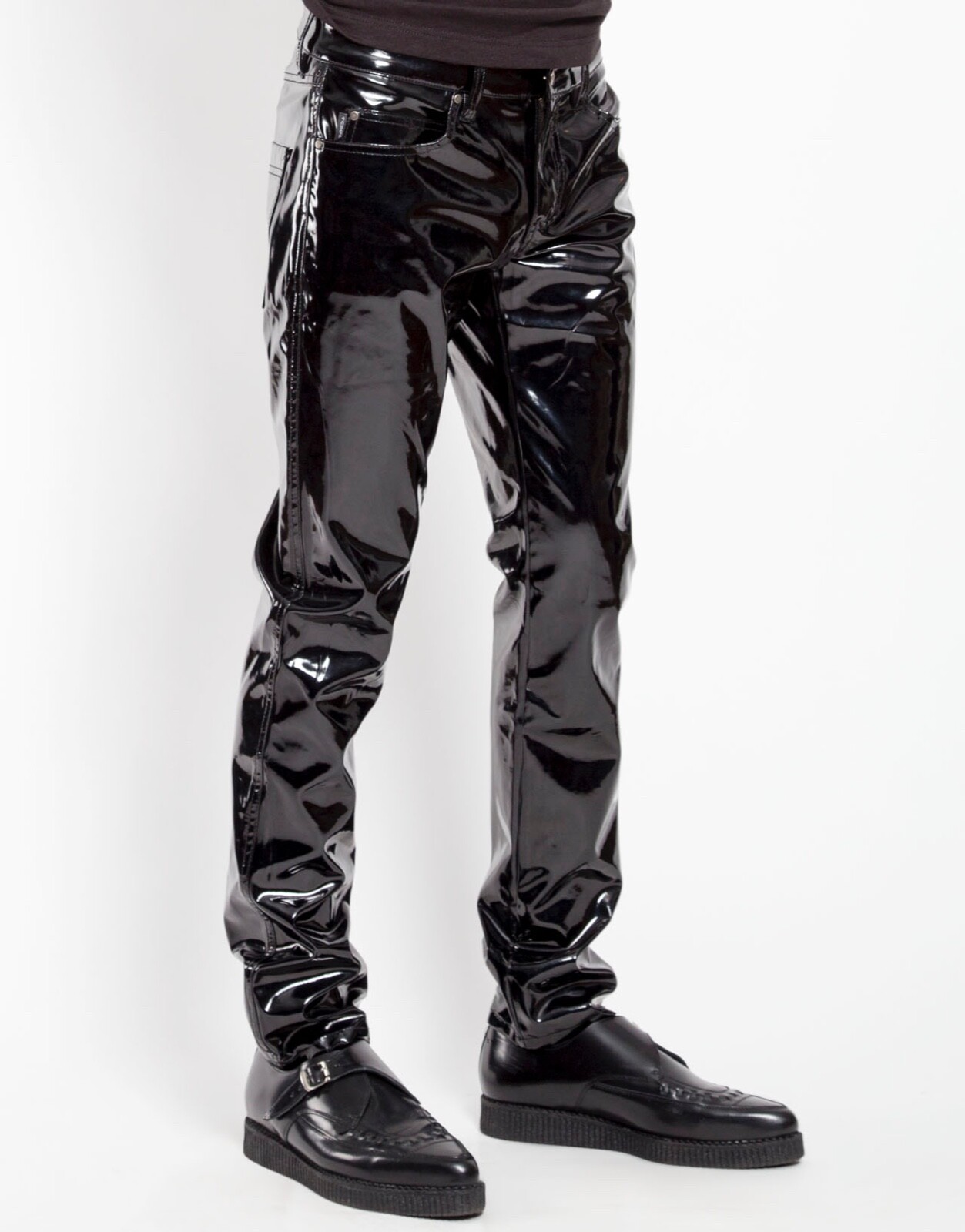 Tripp Vinyl PVC Goth Punk Vampire Gothic Black Slim Shiny Pants