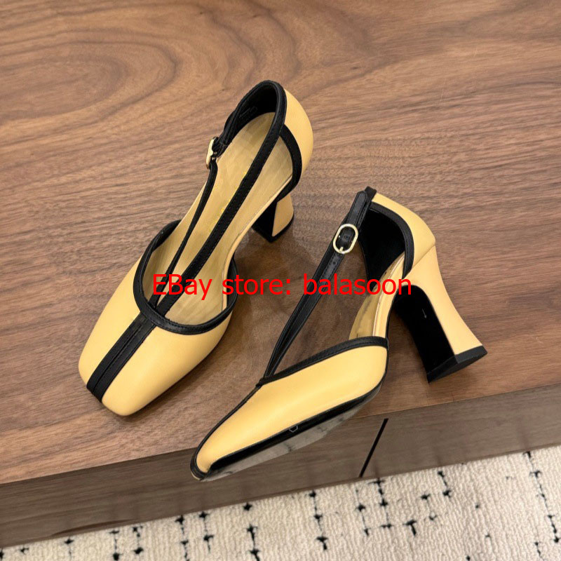 2026 Summer French Retro Square Hollow High-Heeled Shoes Horseshoe Sandals