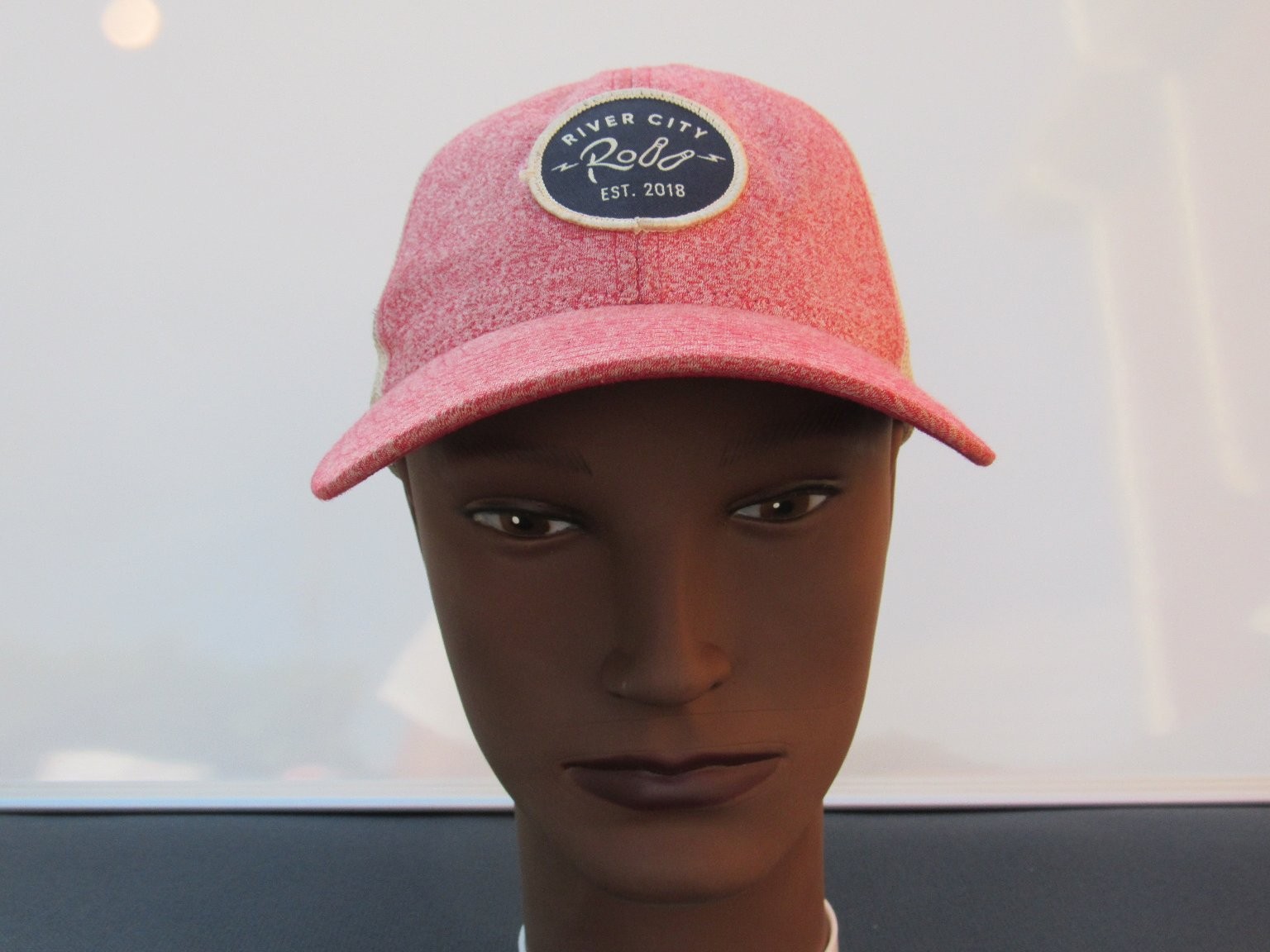 Richardson 115CH Trucker Hat Men’s MD/LG Adjustable Red Cream River City Robo