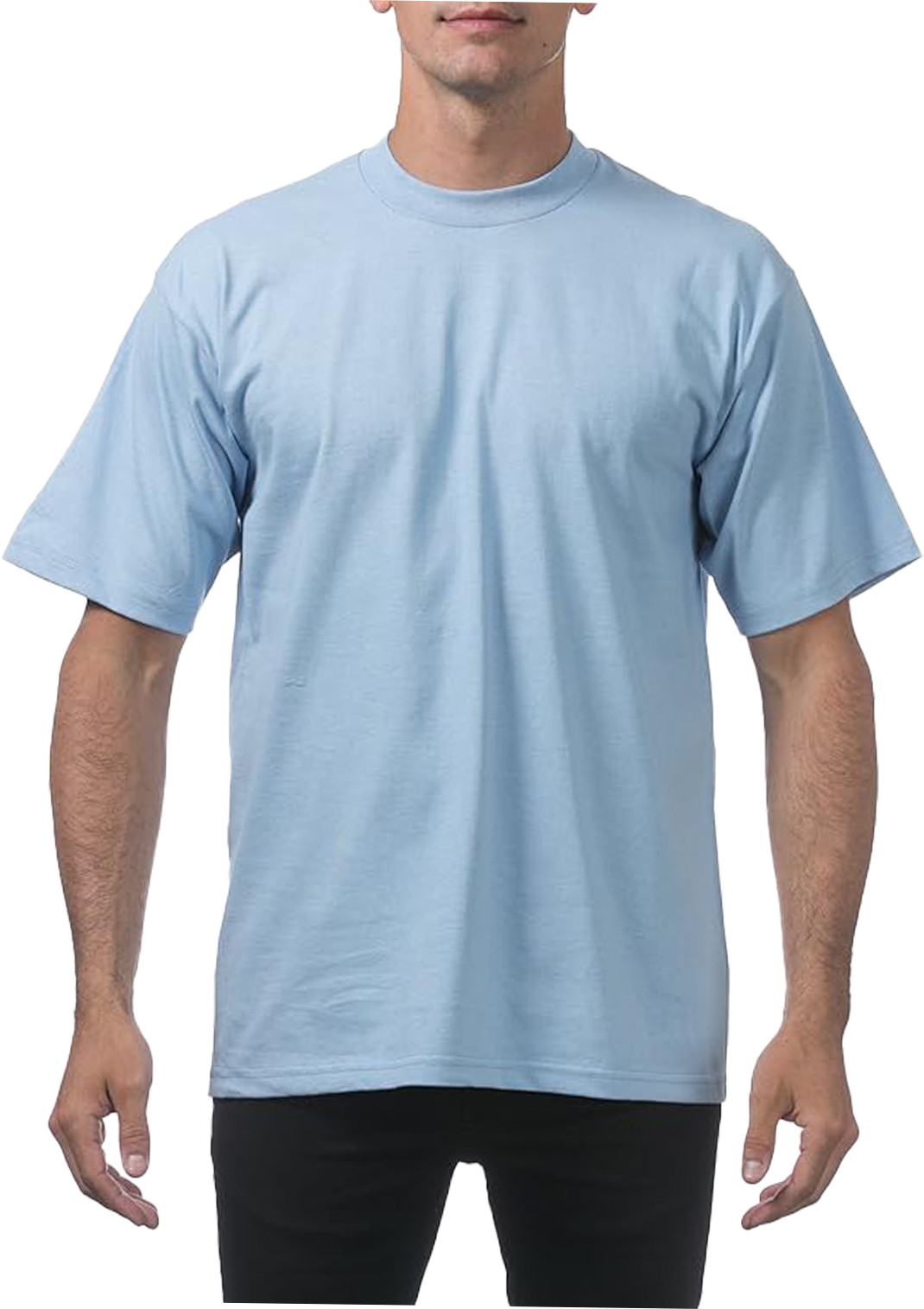 Pro Club Men’s Heavyweight T-Shirt Crew Neck Plain Blank Short Sleeve Tee All Si