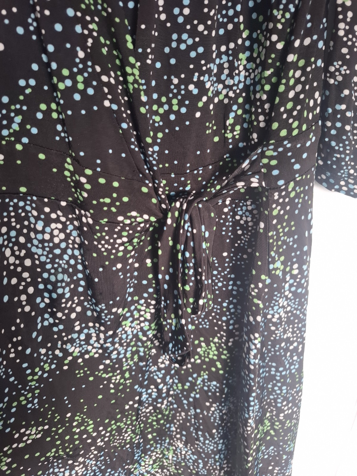 Ladies Size 10 H&M Summer Wrap Dress Stretch Fabric Midi Length Vgc