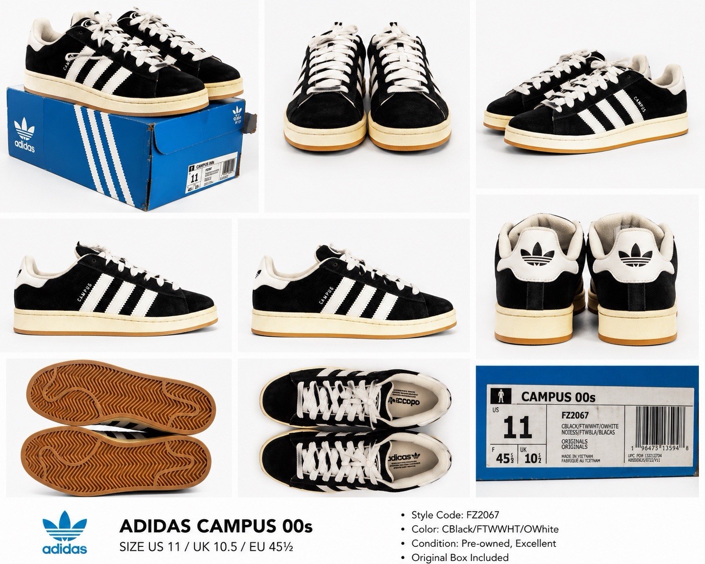 adidas Campus 00s Men’s Sneakers Size 11