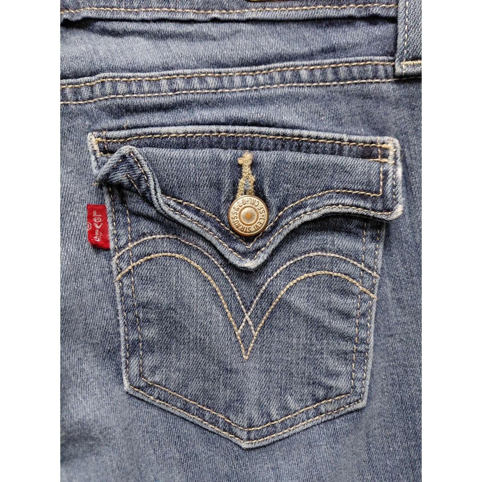 Levi’s Blue Denim Bootcut Jeans Mid (10-12 in) Regular Women