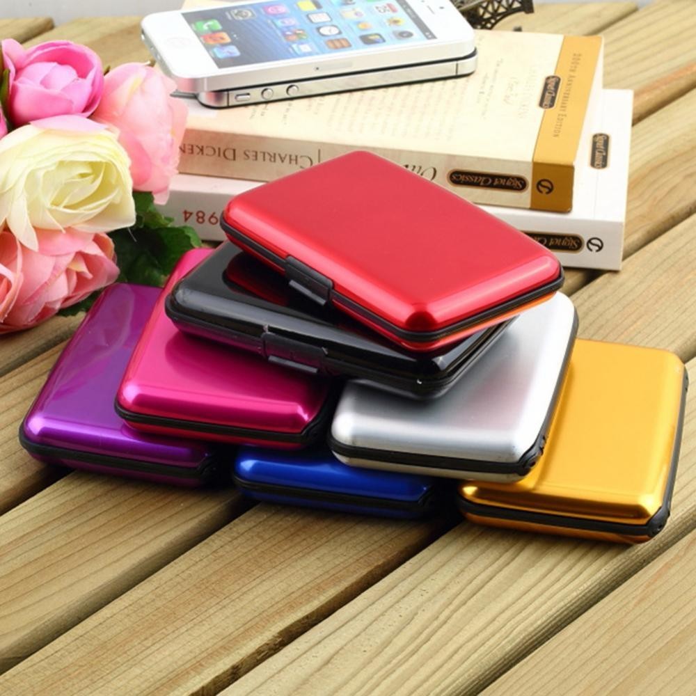 Metal RFID Blocking Wallet Credit Card Holder Case for Men & Women