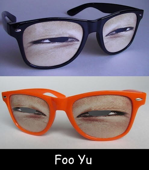 “Foo Yu” Unique Novelty Fun Glasses with Eyes from WeyesEyes.com.