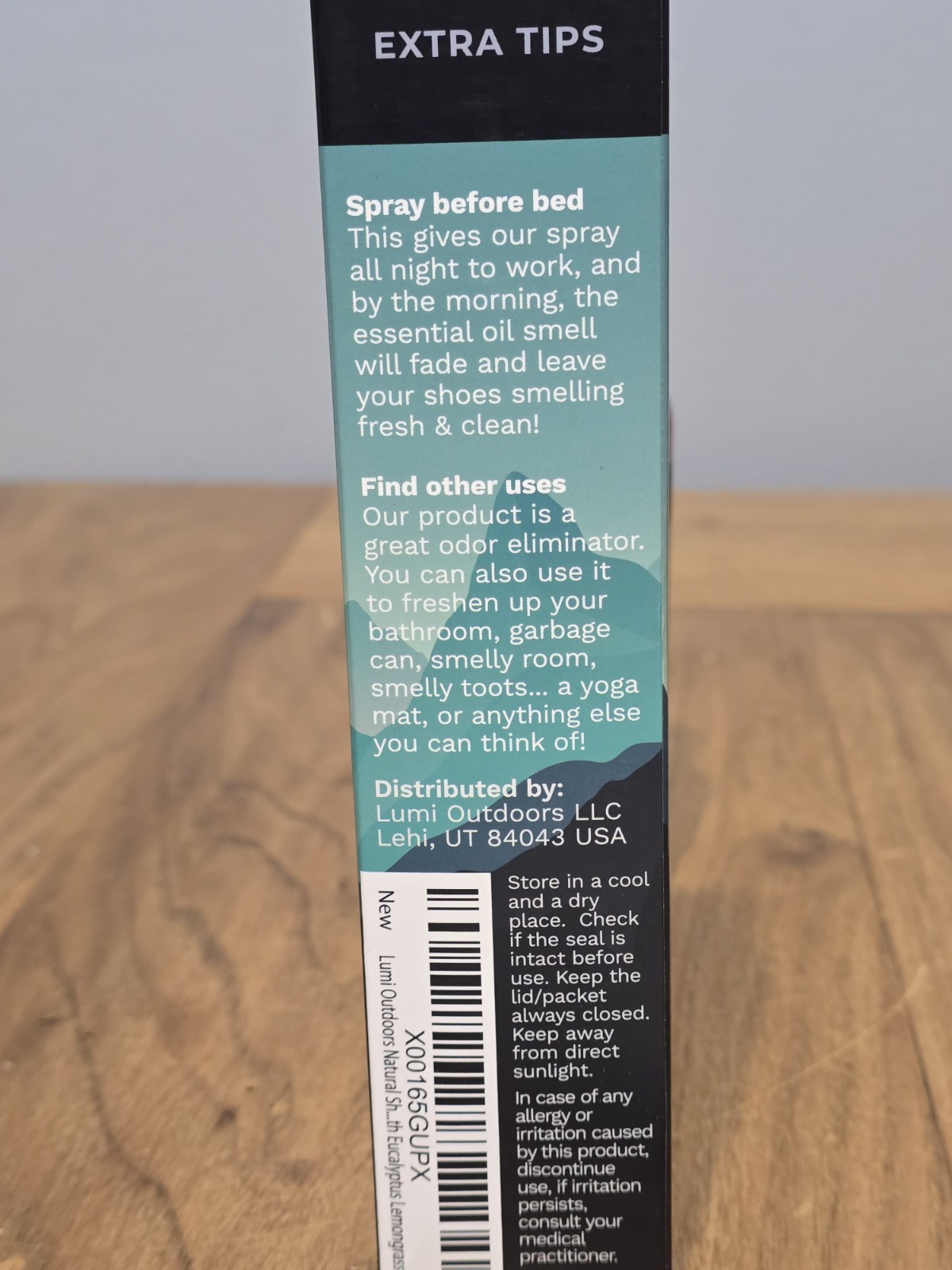 Lumi Outdoors 4oz Lemon Eucalyptus Essential Oil Natural Shoe Deodorizer Spray